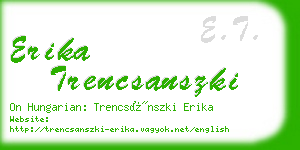 erika trencsanszki business card